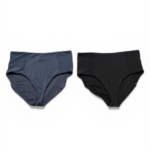 Calia XXL 2pc Bundle Ardosia Slate Black High Rise Ribbed Swim Bikini Bottom